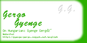 gergo gyenge business card
